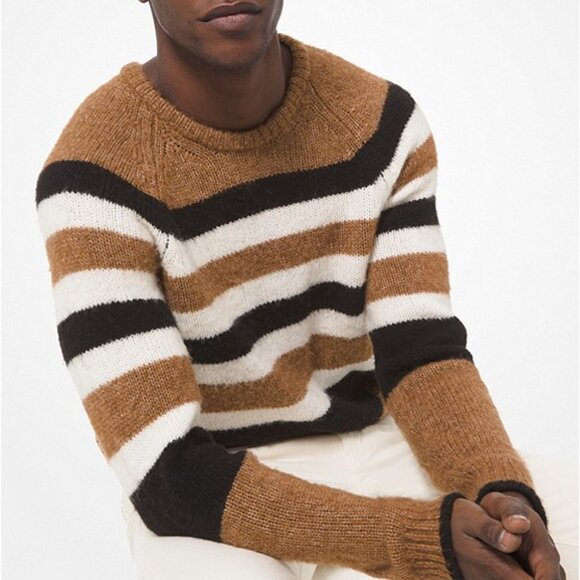 BNWT AW20 MICHAEL KORS STRIPED SWEATER XL - Picture 1 of 10